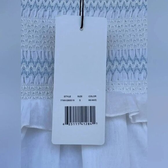 Kisuii Arcadia Smocked Off-Shoulder Cotton Short Dress small - Picture 9 of 11